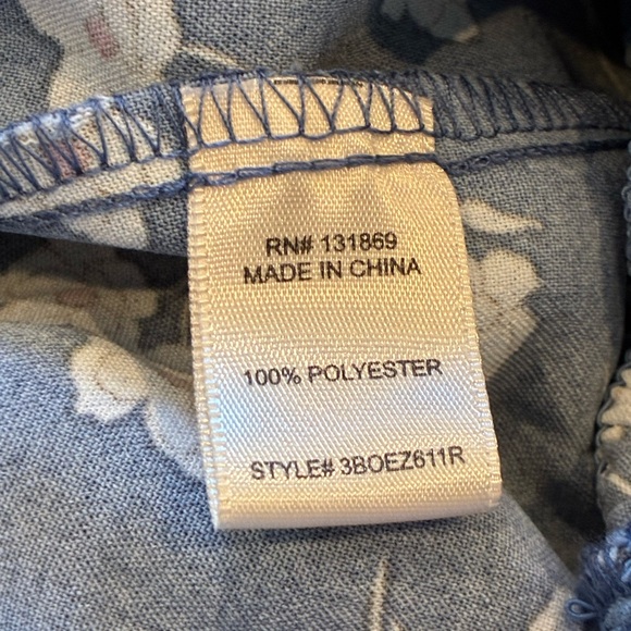 Inspired Hearts Dusty Blue Floral Smocked Romper - Picture 4 of 7